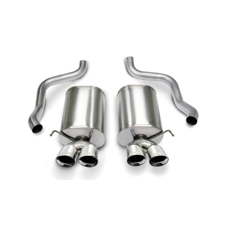 Corsa Sport Axle-Back Exhaust w/Polished Tips - 2005-2008 Chevrolet Corvette C6 6.0L V8