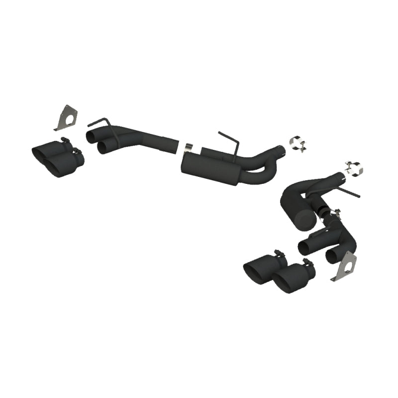 MBRP 16-19 Chevrolet Camaro V6 2.5in BLK NPP Dual Axle Back Exhaust w/ 4in Quad Dual Wall Tips - T1 Motorsports