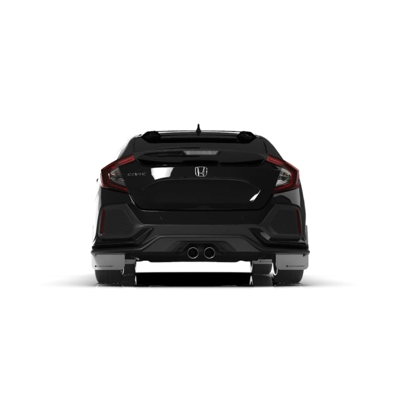 Rally Armor 17-21 Honda Civic Sport & Touring (Hatch) White UR Mud Flap w/ Black Logo - T1 Motorsports