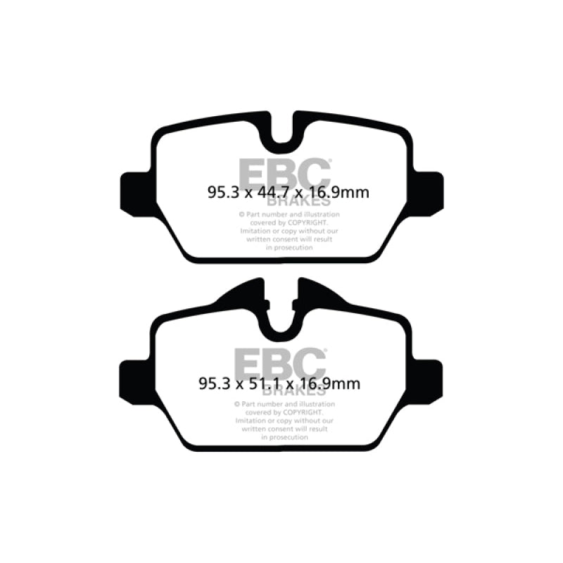 EBC Redstuff Brake Pads -  10+ Mini Countryman 1.6 Cooper - Rear Brake Pads