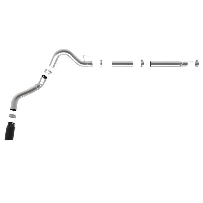 aFe Large Bore-HD 4in 409 SS DPF-Back Exh 18-19 Ford F-150 V6-3.0L (td) w/ Black Tip
