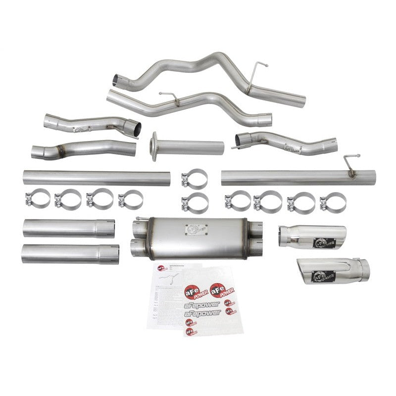 aFe MACHForce XP Exhaust Cat-Back SS-409 2017 Ford F-150 Raptor V6-3.5L (tt) w/ Polished Tips