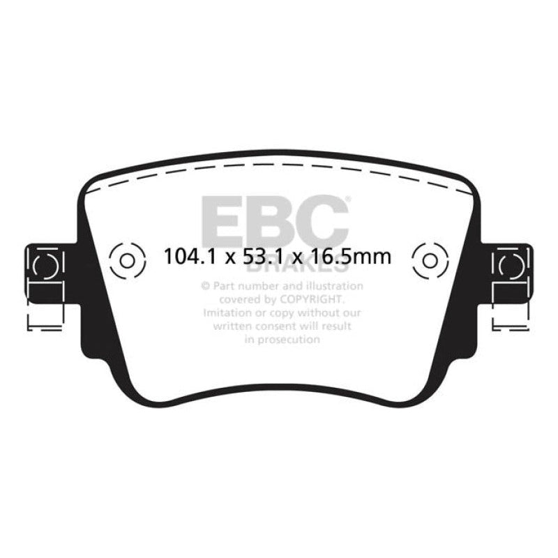 EBC Redstuff Brake Pads -  15-19 Volkswagen GTI 2.0T - Rear Brake Pads