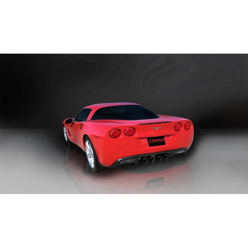 Corsa Xtreme Axle-Back Exhaust w/Black Twin 3.5" Tips - 2005-2008 Chevrolet Corvette C6 6.0L V8