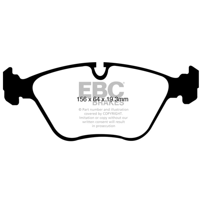 EBC Redstuff Brake Pads -  10-14 BMW X5 4.4 Twin Turbo (50) - Front Brake Pads