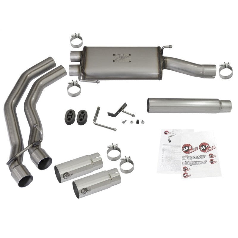 aFe Rebel Exhausts Cat-Back SS Ford F-150 04-08 V8 4.6/5.4L w/ Polished Tips
