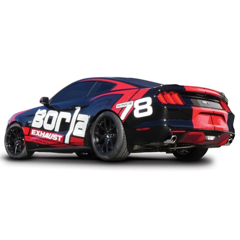 Borla S-Type Cat-Back 15-17 Ford Mustang GT 5.0L V8 MT/AT 2.5in pipe 4in tip - T1 Motorsports