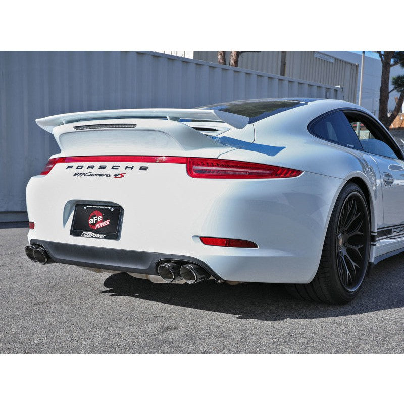 aFe MACHForce XP 12-16 Porsche 911 Carrera H6-3.8L SS-304 Cat-Back Exhaust w/Carbon Fiber Tips