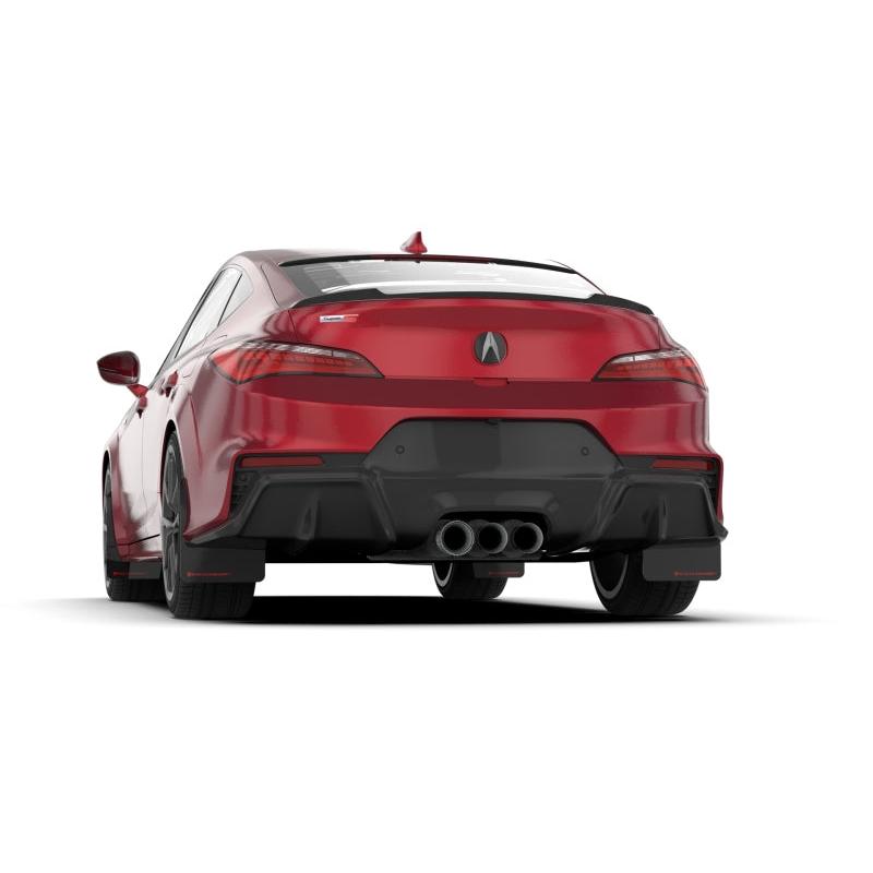 Rally Armor - 23-24 Acura Integra + Integra Type-S Black UR Mud Flap W/Red Logo (No Drilling Req.)