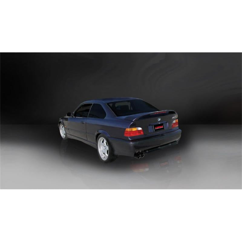 Corsa Sport Cat-Back Exhaust w/ Black Tips - 1992-1999 BMW 325, 328, E36 M3