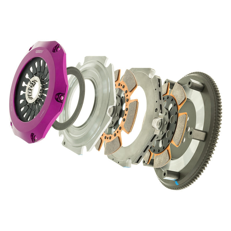 Exedy 96-06 Mitsubishi Lancer Evo (Gen 4-7) Hyper Twin Cerametallic Clutch Rigid Disc Pull Type - T1 Motorsports