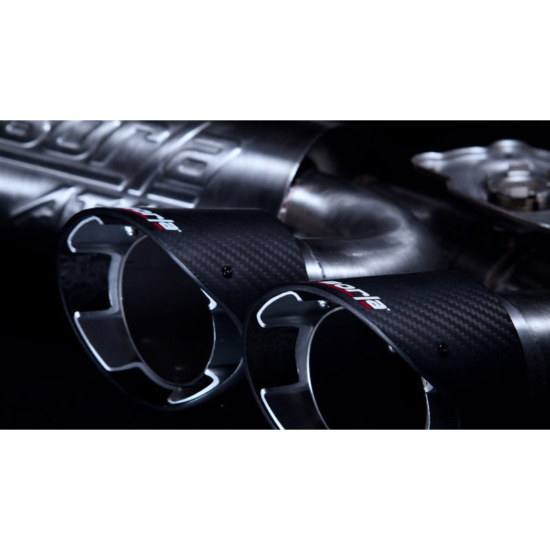 Borla 2020 Chevrolet Corvette C8 6.2L S-Type Exhaust System Dual Round Angle Cut Carbon Fiber Tips - T1 Motorsports