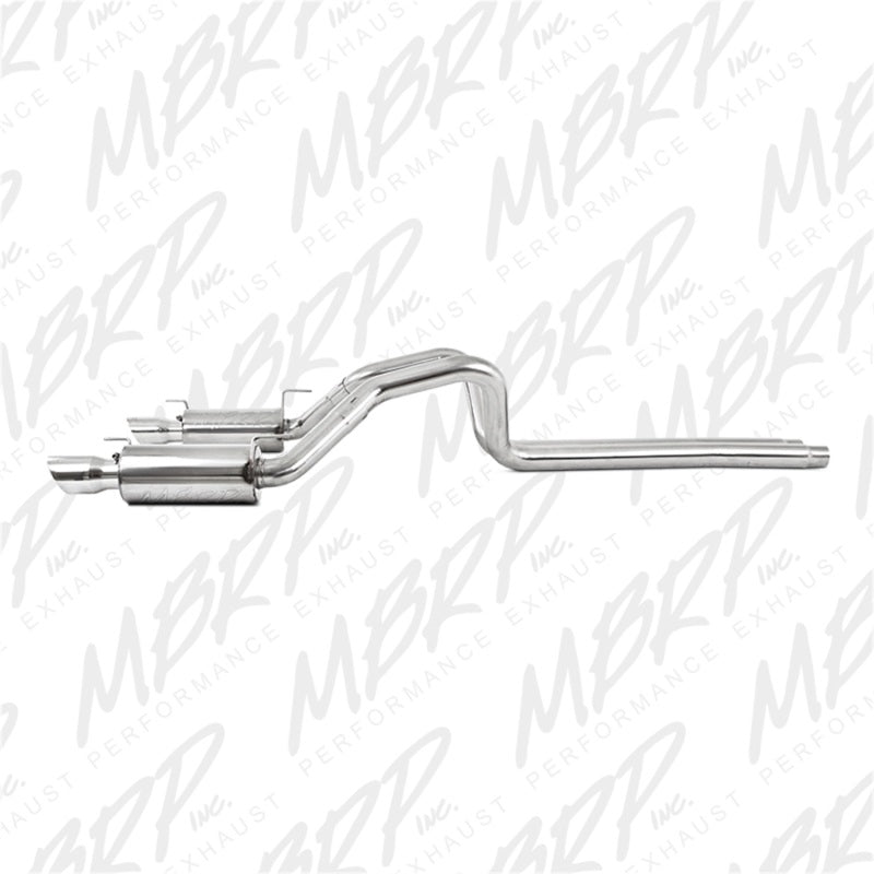 MBRP 05-09 Ford Shelby GT500 / GT Dual Split Rear Street Version 4in Tips T409 Exhaust System - T1 Motorsports
