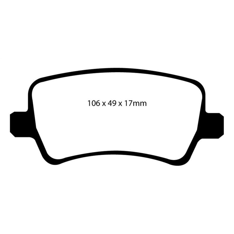 EBC Redstuff Brake Pads -  11+ Volvo S60 2.5 Turbo T5 (300mm Front Rotors) - Rear Brake Pads