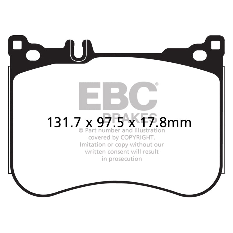 EBC Redstuff Brake Pads -  14+ Mercedes-Benz S550 4.7 Twin Turbo AMG Sport Pkg - Front Brake Pads - T1 Motorsports