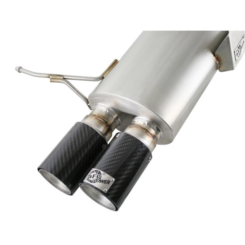 aFe MACHForce XP Exhaust Cat-Back 2.5in Dia Carbon Fiber Tips SS-304 07-13 BMW M3 (E92/93) V8 4.0L