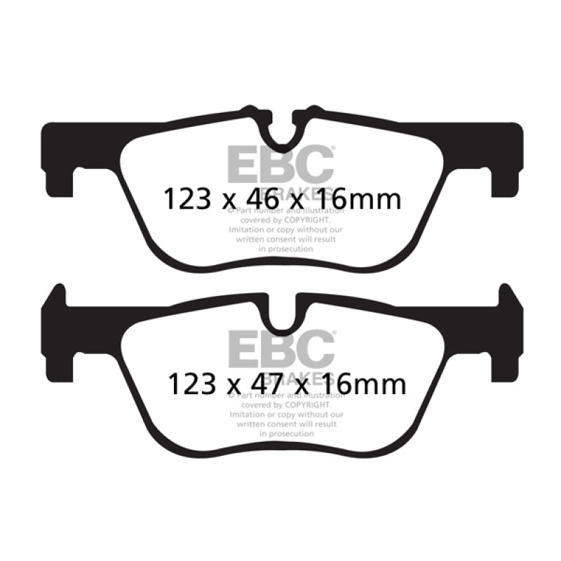 EBC Redstuff Brake Pads -  14+ BMW 228 Coupe 2.0 Turbo ATE calipers - Rear Brake Pads