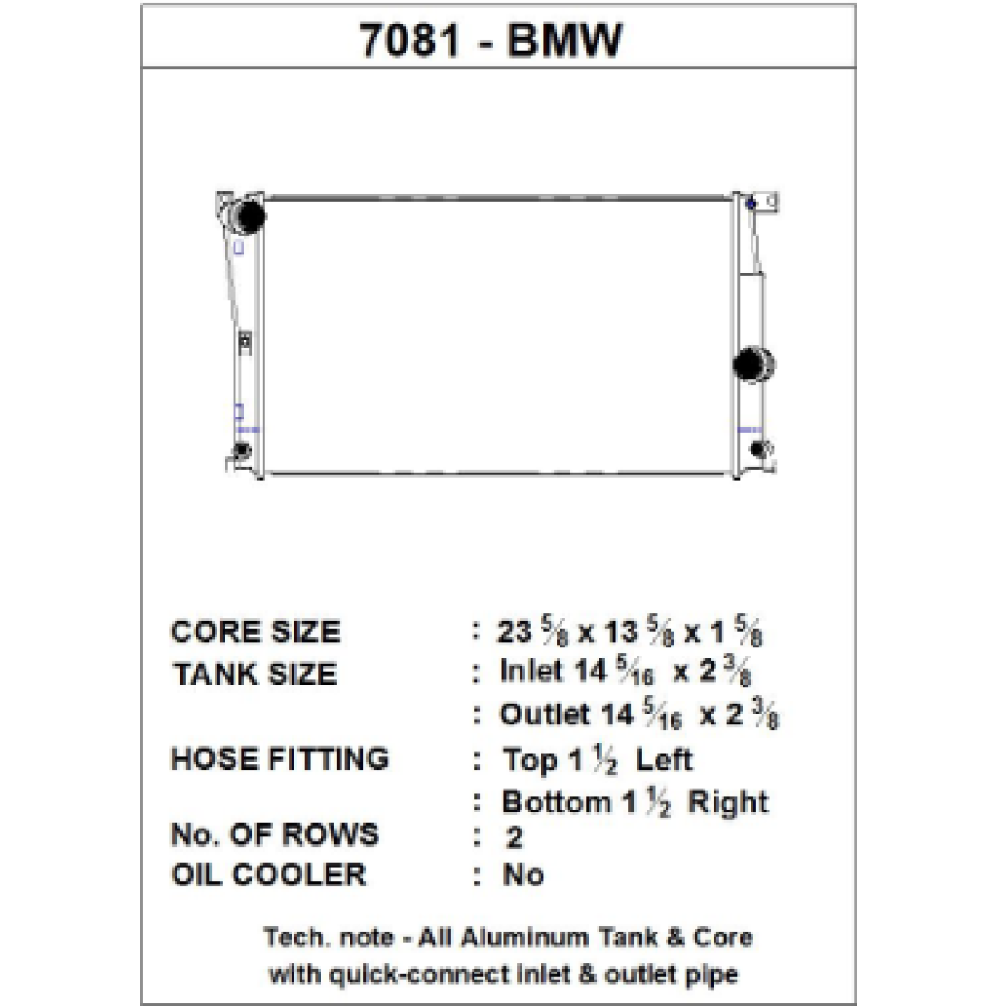 CSF BMW 2 Seires (F22/F23) / BMW 3 Series (F30/F31/F34) / BMW 4 Series (F32/F33/F36) A/T Radiator - T1 Motorsports