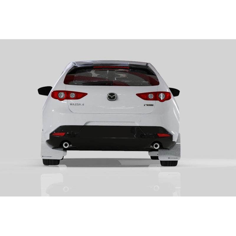 Rally Armor 19-22 Mazda3 GT Sport Hatch Black UR Mud Flap w/ Red Logo - T1 Motorsports