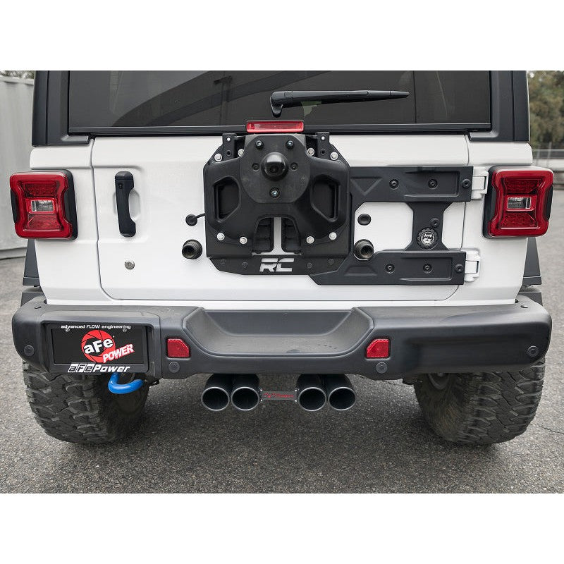 aFe Rebel Series 2.5in 304 SS Cat-Back Exhaust w/ Black Tip 18-20 Jeep Wrangler (JL)