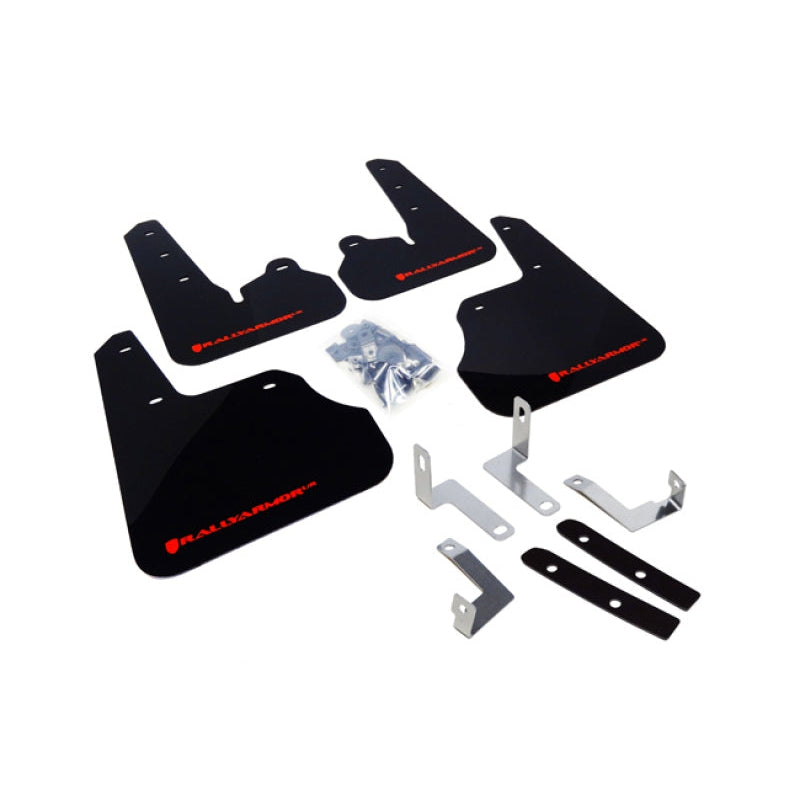Rally Armor 12-16 Subaru Impreza Black UR Mud Flap w/ Red Logo - T1 Motorsports
