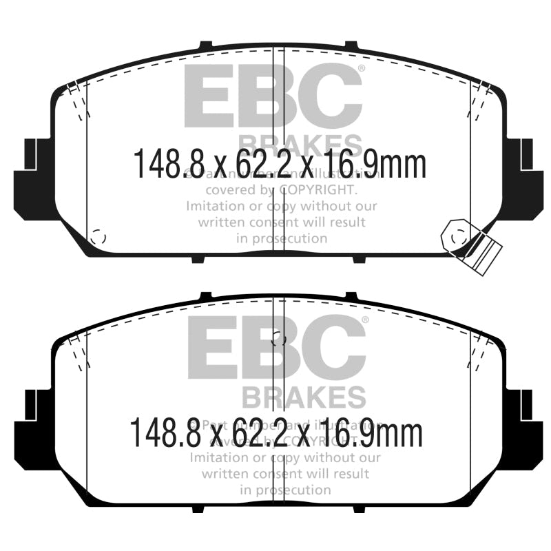 EBC Redstuff Brake Pads -  16+ Acura ILX 2.4 - Front Brake Pads