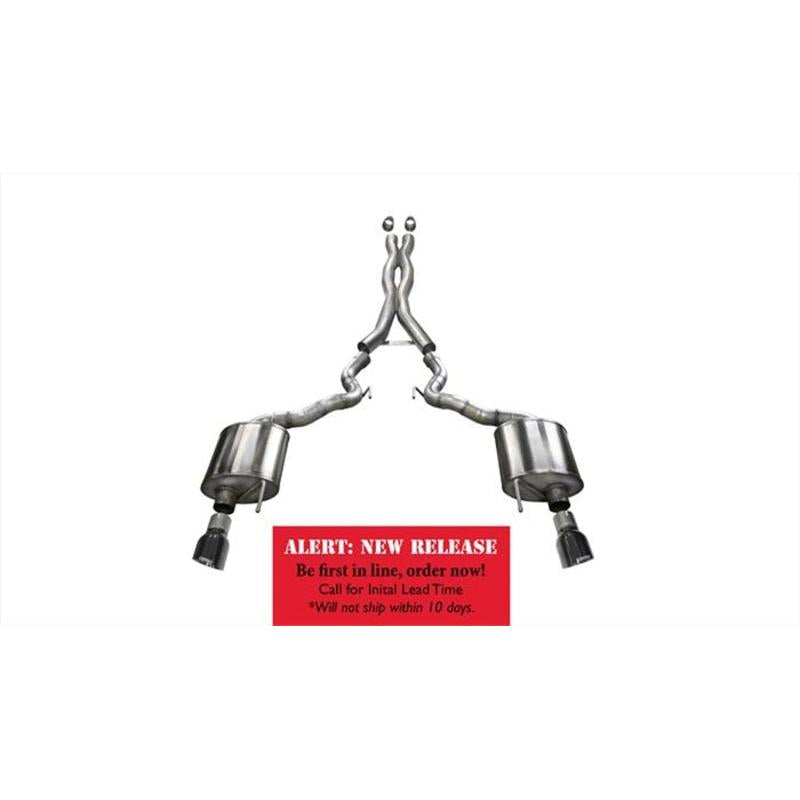 Corsa Sport Dual Rear Exit Exhaust w/ Black Tips - 2015-2023 Ford Mustang GT Convertible 5.0L V8