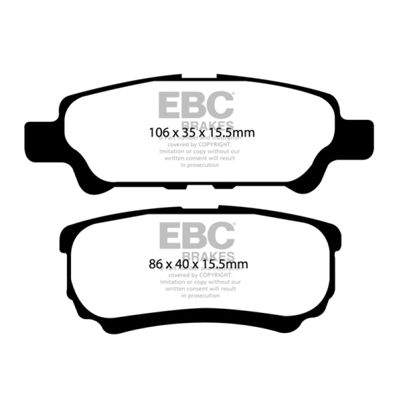 EBC Redstuff Brake Pads -  11-14 Chrysler 200 2.4 - Rear Brake Pads