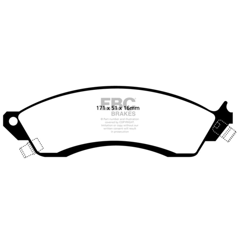 EBC Redstuff Brake Pads -  93-00 Aston Martin Virage 5.3 (PBR Caliper) - Front Brake Pads