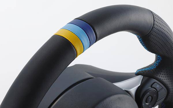 GReddy All-Leather Steering Wheel w/ TRUST 3 Colored Stitching - Toyota 86 / Subaru BR-Z - T1 Motorsports