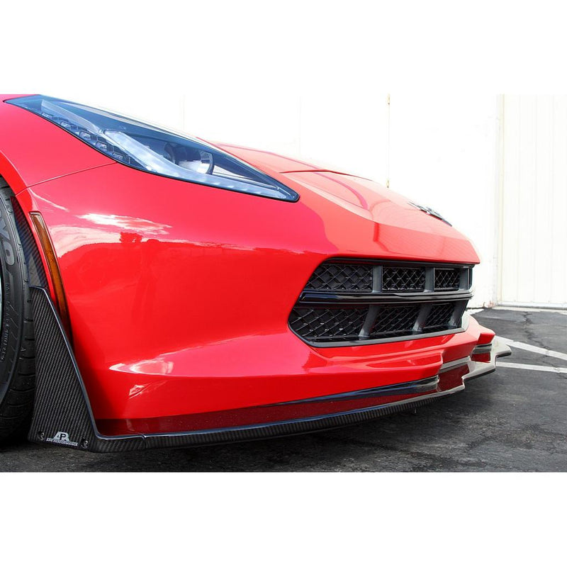 APR Chevrolet Corvette C7 Front Bumper Canards and Spats - 2014-Up - T1 Motorsports