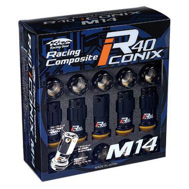 Project Kics R40 Iconix Black 14x1.50 (16+4 Locks / Capless) - T1 Motorsports